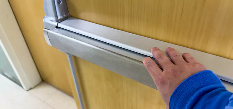 Installing a Push Bar on a Door Hawkesbury